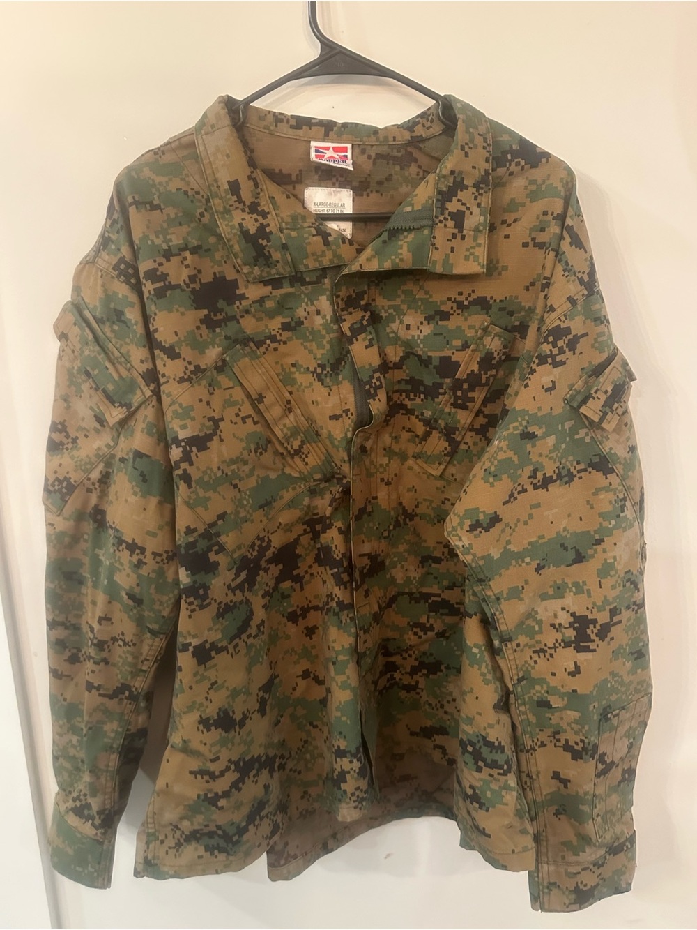 Propper Woodland USMC MARPAT Camouflage BDU Military Shirt XL Regular